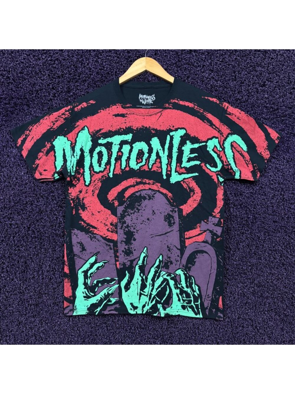 Motionless in White Graveyard Shift Album Metal T-Shirt M